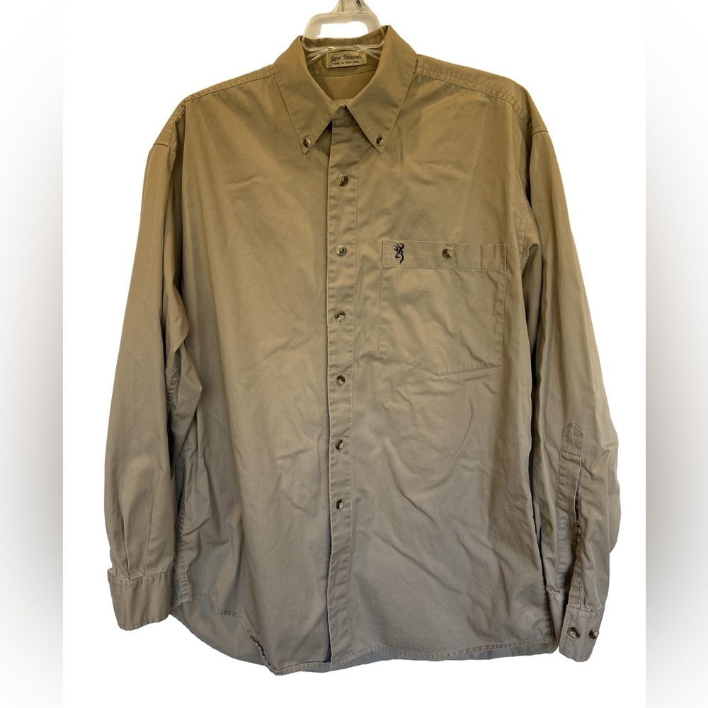 Browning khaki outdoor button down shirt